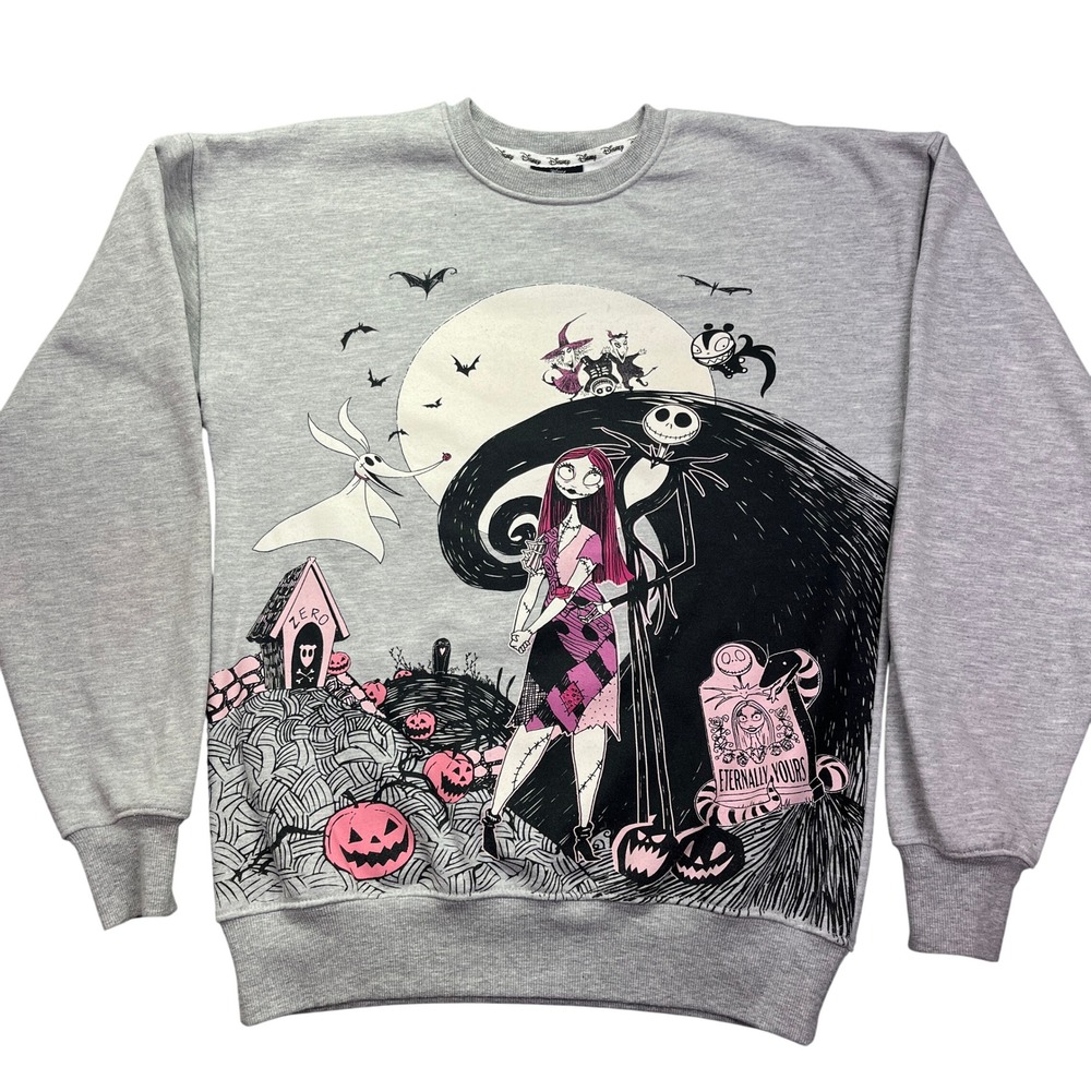 Disney Nightmare Before Christmas Graphic‎ Print Crewneck Pullover Sweatshirt